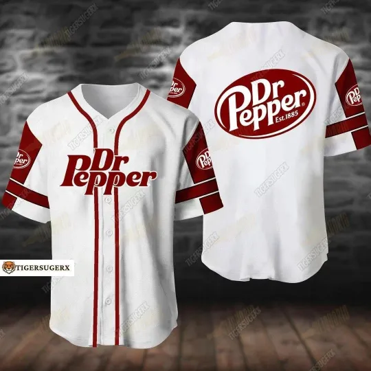 Discover Dr Pepper Baseball Jersey Pepper Soda Jersey Shirt Dr Pepper Baseball Shirt Dr P