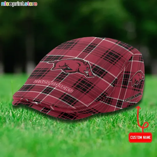 Arkansas Team Razorbacks Jeff Cap NCAA Newsboy Cap Golf Cap NCAA Flat Cap