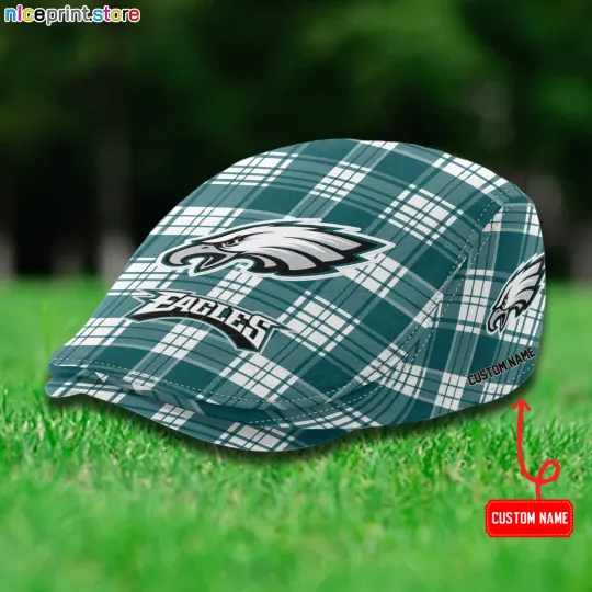 Philadelphia Team Eagles Jeff Cap Eagles Newsboy Cap football Golf Cap football Flat Cap
