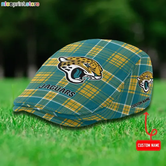 Discover Jacksonville Team Jaguars Jeff Cap Jaguars Newsboy Cap football Golf Cap football Flat Cap