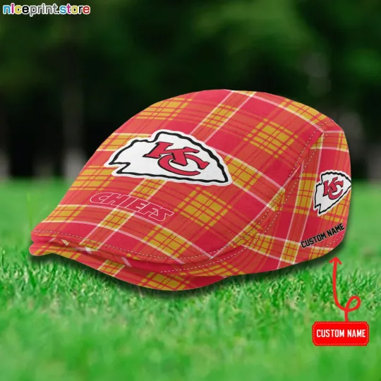 Kansas City Team Chiefs Jeff Cap Chiefs Newsboy Cap football Golf Cap football Flat Cap
