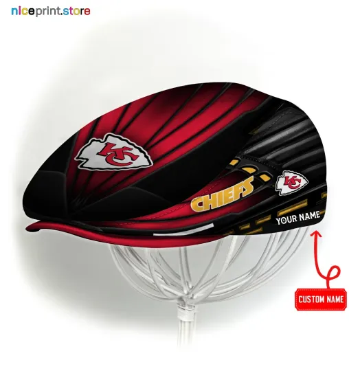 Discover Kansas City Team Chiefs Jeff Cap Chiefs Newsboy Cap football Golf Cap football Flat Cap