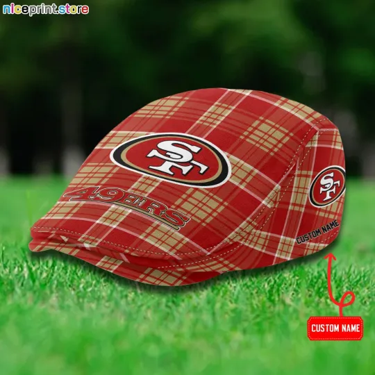 Discover San Francisco Team 49ers Jeff Cap 49ers Newsboy Cap football Golf Cap football Flat Cap