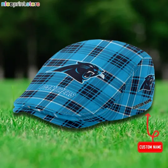 Carolina Team Panthers Jeff Cap Panthers Newsboy Cap football Golf Cap football Flat Cap