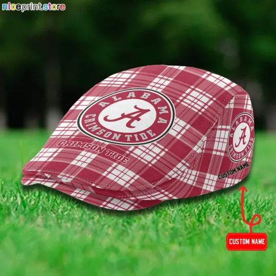 Albm Team Crimson Tide Jeff Cap NCAA Newsboy Cap Golf Cap NCAA Flat Cap