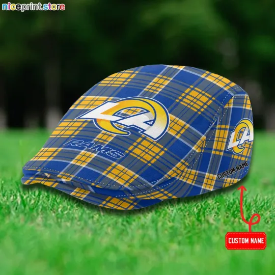 Los Angeles Team Rams Jeff Cap Rams Newsboy Cap football Golf Cap football Flat Cap