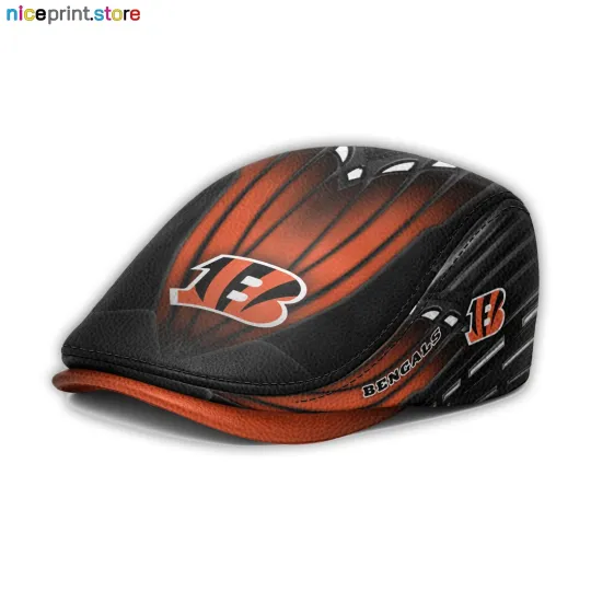 Leather Cap Cincinnati Team Bengals Jeff Cap football Driver Cap Golf Cap football FlatCap