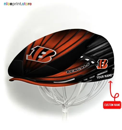 Discover Cincinnati Team Bengals Jeff Cap Bengals Newsboy Cap football Golf Cap football Flat Cap