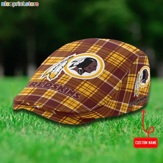 Discover Washington Team Redskins Jeff Cap Redskins Newsboy Cap football Golf Cap football Flat Cap