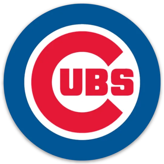 Discover Chicago Cubs Classic Round Logo Type MLB Baseball Die-Cut STICKER