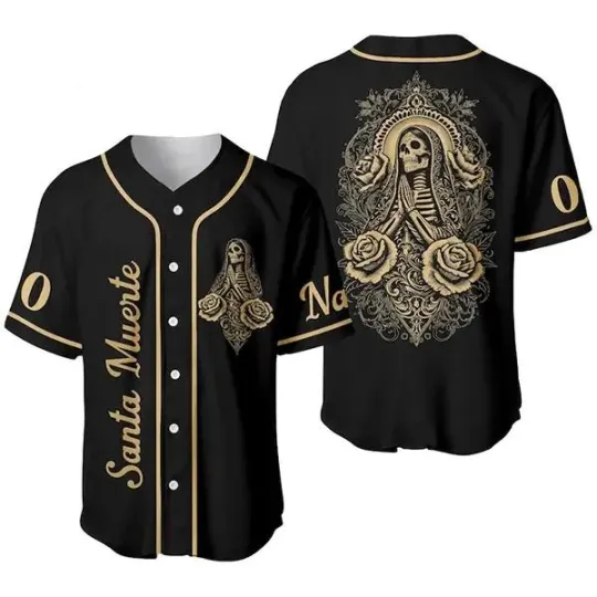 Santa Muerte AdultYouth Baseball Jersey Shirts