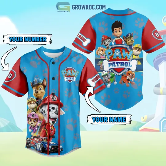 Discover Paw Patrol Cartoon CustomAdultYouth Baseball Jersey Gift For Fans