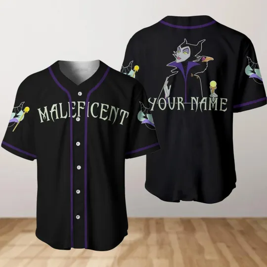 Discover Custom Maleficent - Disney Villain Maleficent AdultYouth Baseball Jersey