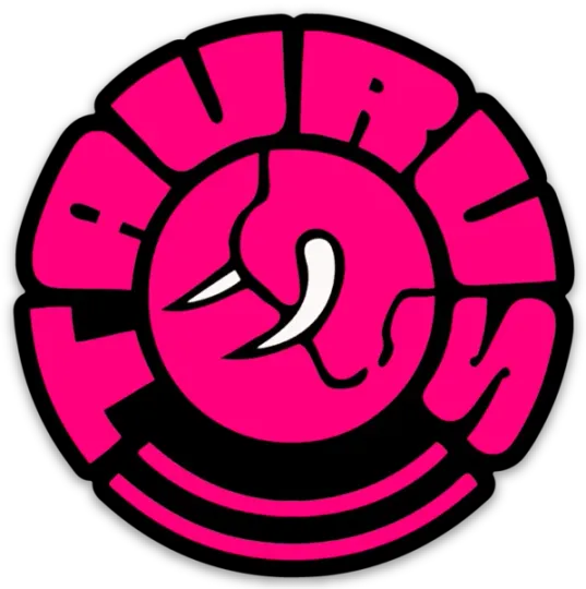 Discover TAURUS FIREARMS High VIZ Pink DECAL LOGO Type Round STICKER