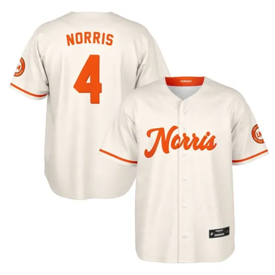 Discover Norris   Off White Creamsicle Baseball Jersey For Men, Moto Baseball jersey, Siz