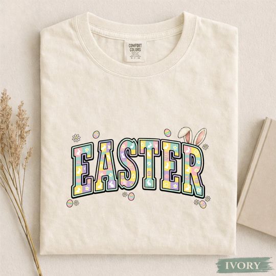 Discover Retro Easter Day Shirt for Mom, Pastel Bunny Easter Shirt 2026, Spring Graphic Tee, Family Easter Shirt