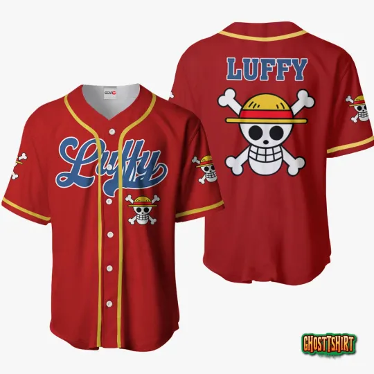 Monkey D Luffy Symbol AdultYouth Baseball Jersey Shirt Gift For Fans