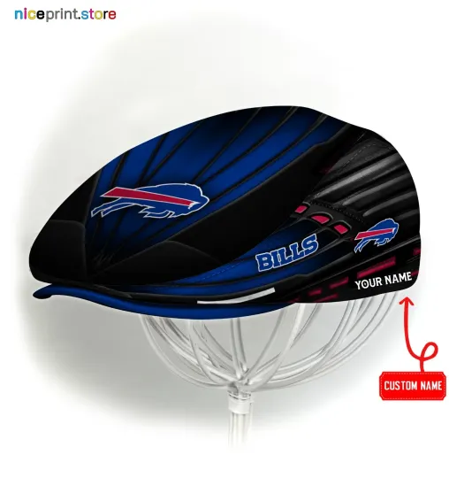 Discover Buffalo Team Bills Jeff Cap Bills Newsboy Cap football Golf Cap football Flat Cap
