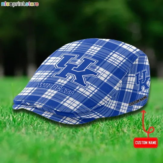 Discover Kentucky Team Wildcats Jeff Cap NCAA Newsboy Cap NCAA Golf Cap NCAA Flat Cap