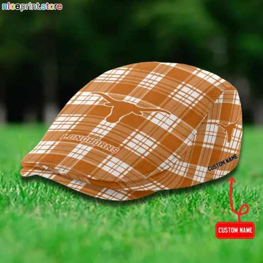 Discover Texas Team Longhorns Jeff Cap NCAA Newsboy Cap NCAA Golf Cap NCAA Flat Cap