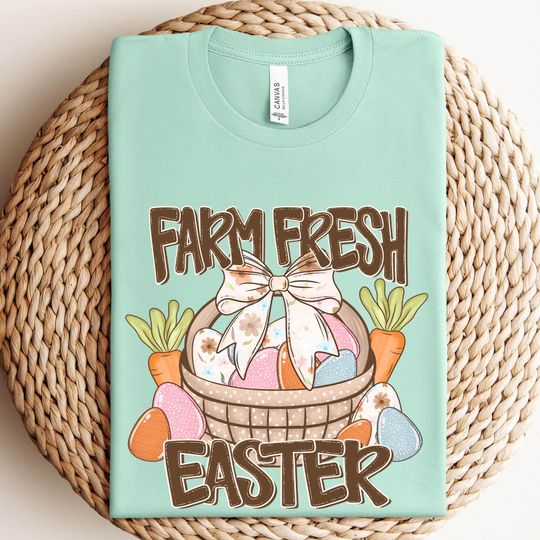 Discover Farm Fresh Easter Sweatshirt, Easter Basket Shirt, Pastel Easter, Spring Easter Shirt