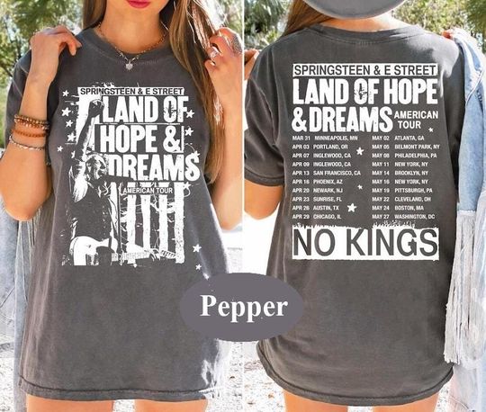 Discover Bruce Springsteen And E Street Band Land of Hope and Dreams Tour 2026 Shirt, Land Of hope And Dreams Tour 2026 Unisex T-Shirt