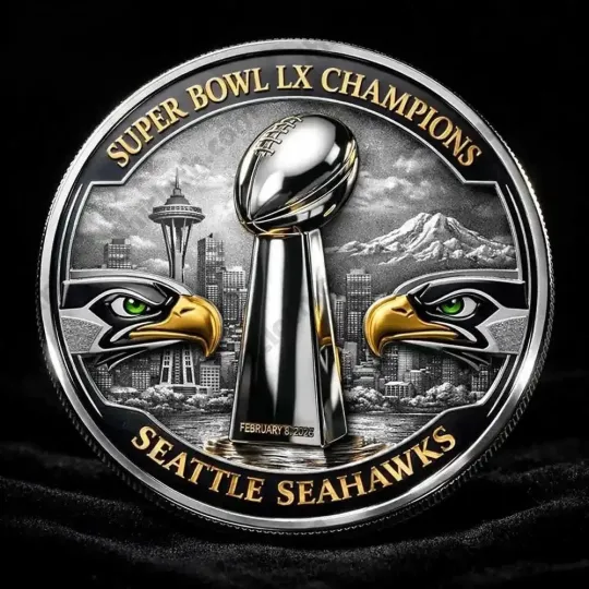 Discover SBowl LX Champions 2026 Seahawks Commemorative Coin