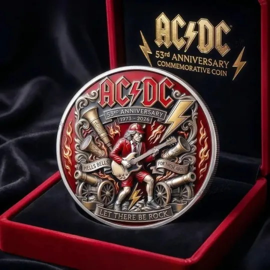 Discover ac dc 53rd Anniversary 1973-2026 Commemorative Coin