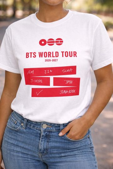 Discover BTS World Tour Arirang 2026 Tee, BTS 2026-2027 World Concert Tour Graphic Tee