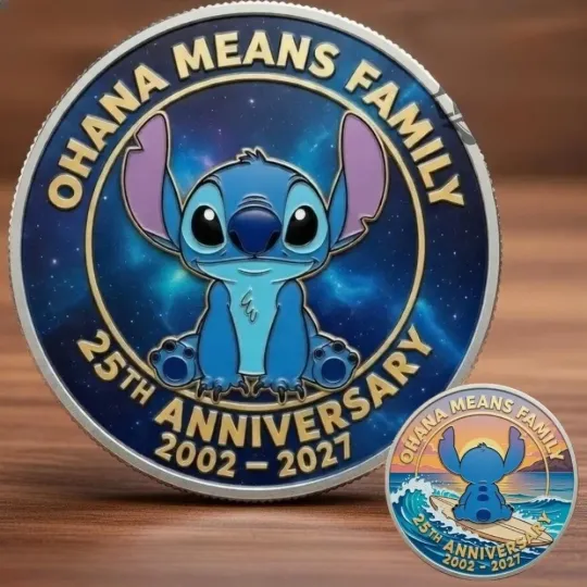 Discover Stitch Ohana Means Family 25Th Anniversary Commemorative Coin