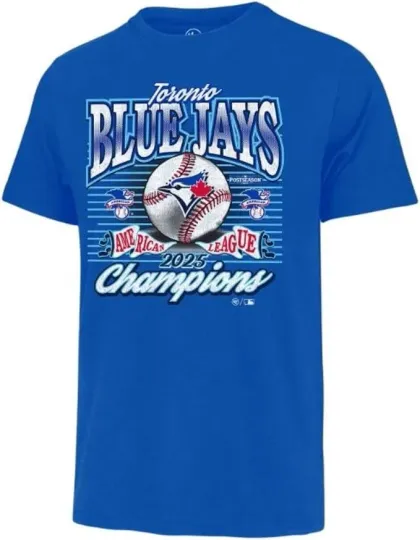 Toronto Blue Jays 2025 American League Champions T-Shirt Royal Blue