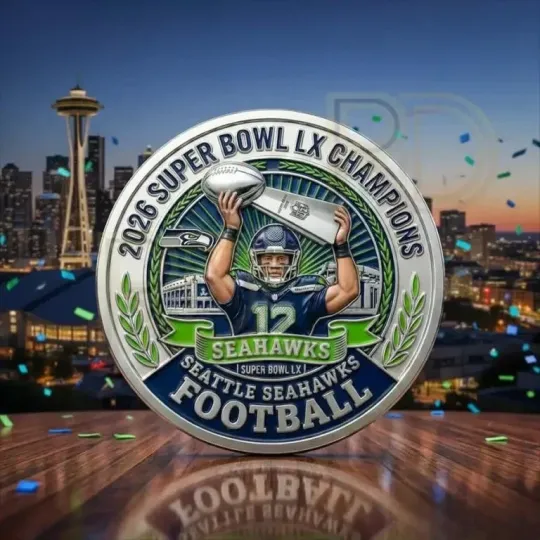 Seattle Seahawks SBowl LX 2026 Winner Commemorative Coin