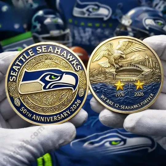 Seattle Seahawks 50th Anniversary Commemorative Coin Gift For Fans