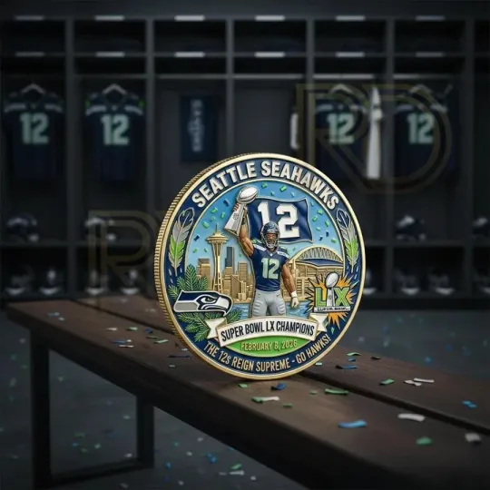 Discover Seattle Seahawks Go Hawks SBowl Champions February 2026 Coin