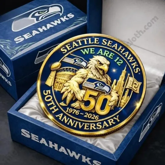 Seattle Seahawks 50th Anniversary SBowl Champs 2026 Commemorative Coin