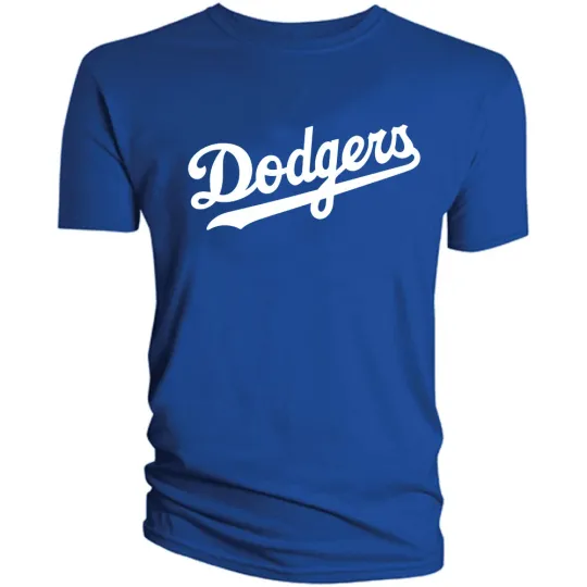 Discover LA Dodgers Wordmark T-Shirt Men Los Angeles Baseball Graphic Tee