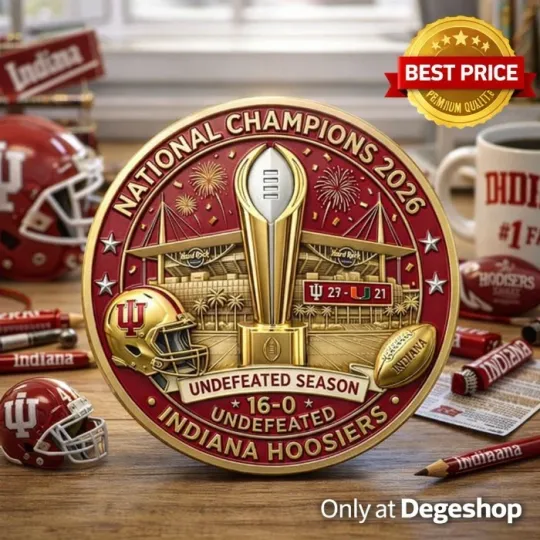 Discover Hoosier 2026 National Champion Commemorative Challenge Coin