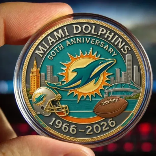 Discover Dolphin 60th Anniversary 2026 Commemorative Challenge Coin