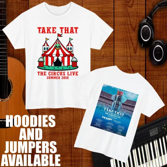 Discover Take That Circus Live 2026 Graphic T-Shirt Mens Unisex Concert Music Tee