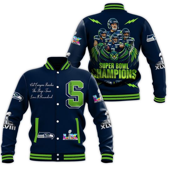 Seahawks Super Bowl LX Champions  All Over Print Baseball Jacket