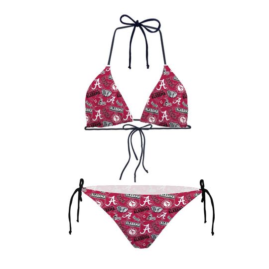Albm Women's Roll Tide Bikini Swimsuit, Perfect for Beach Days, Pool Parties, Summer Vacations, Travel Essentials, Swimwear