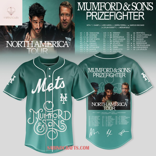 New York Mets Mumford & Sons Prizefighter North America Tour 2026 Jersey