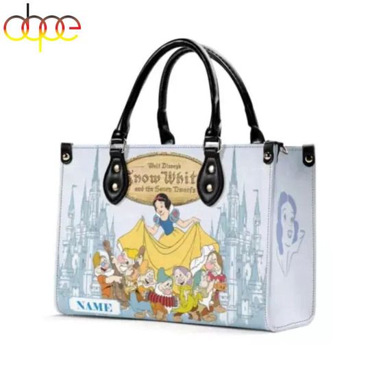 Discover Personalized Name Snow White Leather Handbag