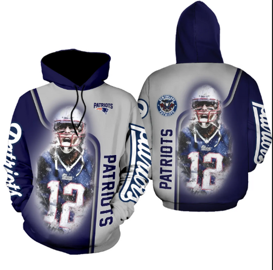 New England Patriots football Football Tom Brady 3d Hoodie Gift for Fans