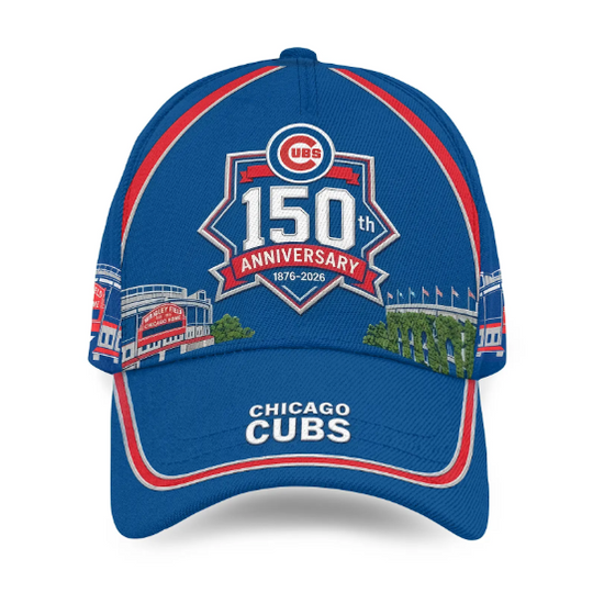 2026 Chicago Cubs 150th Anniversary Cap Hat Gift For Fan