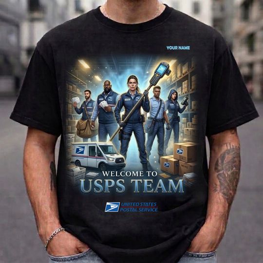 Discover Personalized Postal Service T-shirt, Postal Worker Uniform