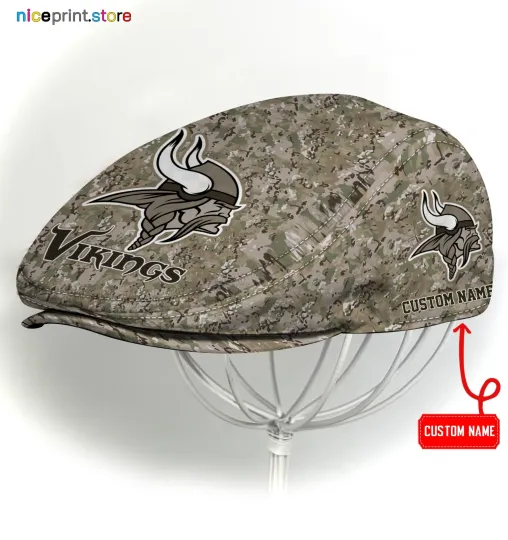 Discover Minnesota Team Vikings Jeff Cap Vikings Driver Cap football Camo Hat football Flat Cap