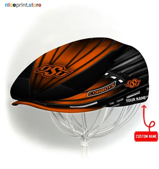 Discover Oklahoma State Team Cowboys Jeff Cap NCAA Newsboy Cap Golf Cap NCAA Flat Cap