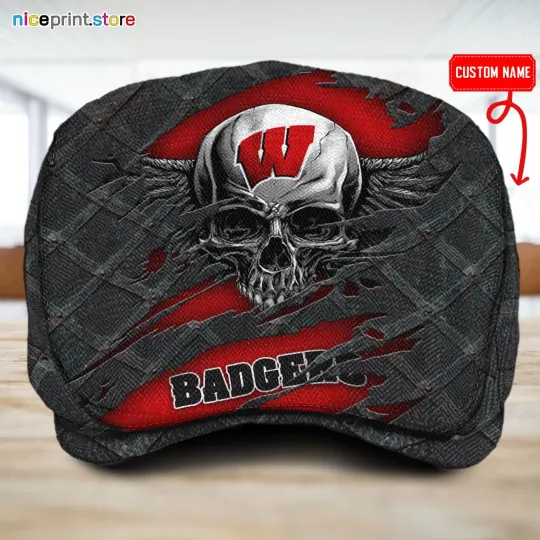 Wisconsin Team Badgers Jeff Cap NCAA Driver Cap NCAA Golf Cap NCAA Flat Cap