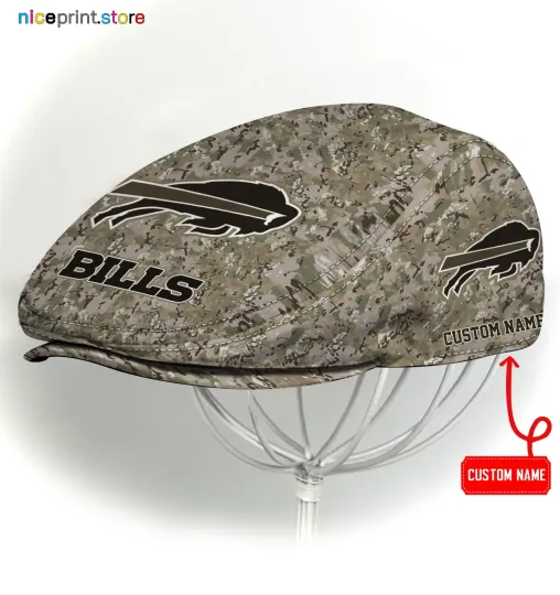 Discover Buffalo Team Bills Jeff Cap Bills football Driver Cap football Camo Hat football Flat Cap